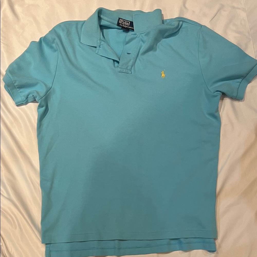 Polo by Ralph Lauren Men's Aqua Polo Shirt